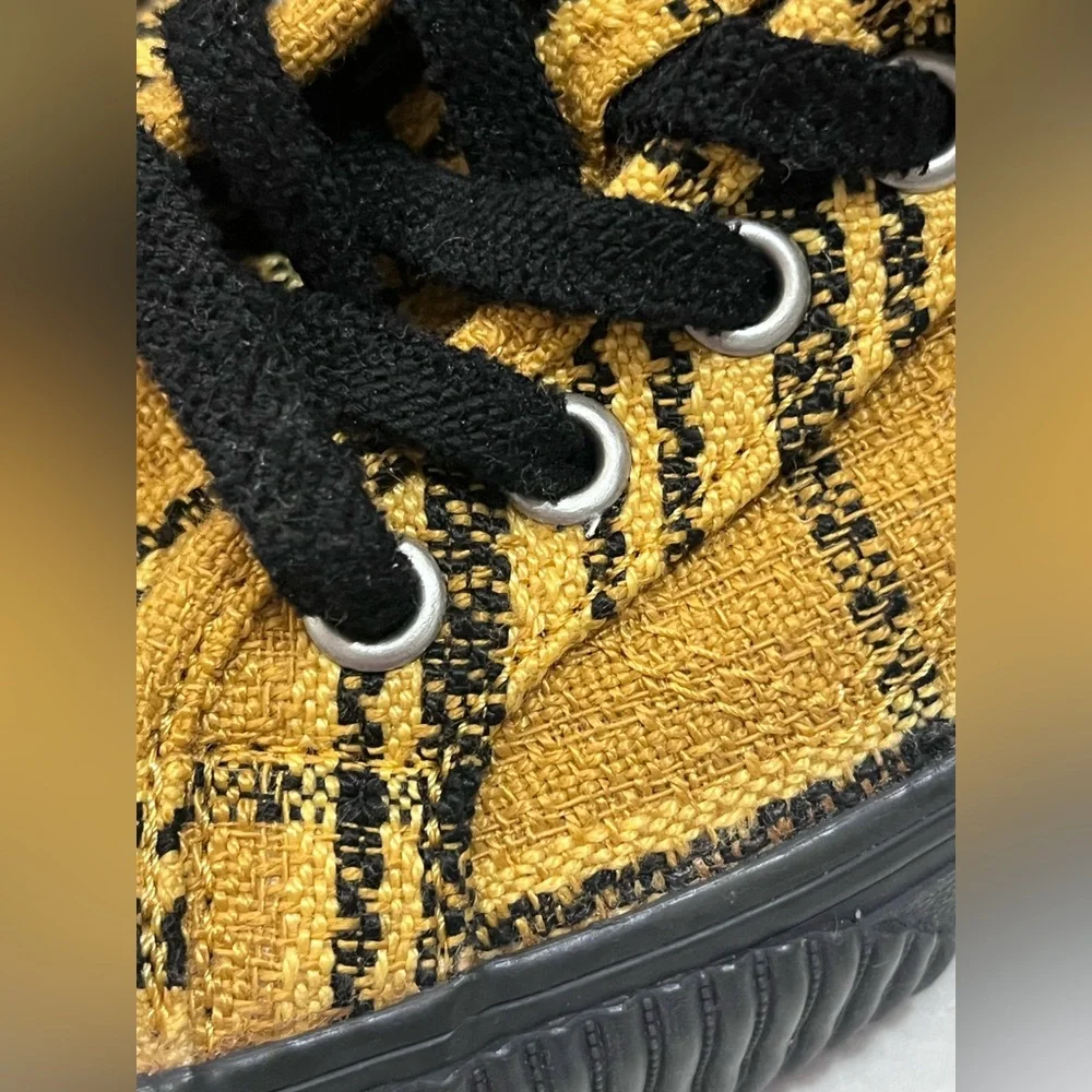 Vans UltraCush Alex Knost/Lee-Ann Curren Yellow Black Plaid Low-Top Sneakers - Picture 15 of 16